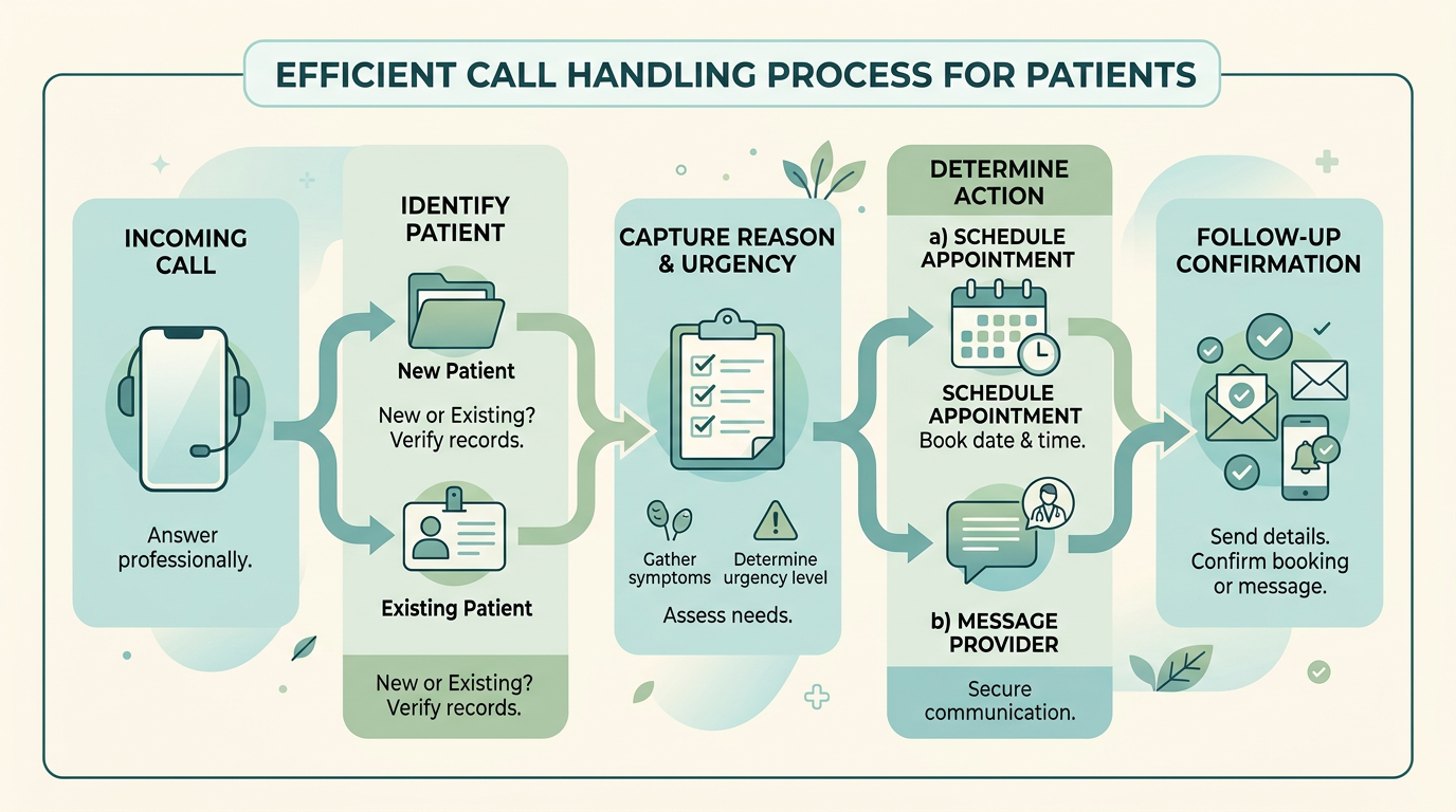 Chiropractic patient call flow — intake scheduling and staff follow-up