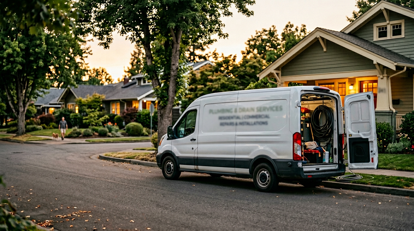 Plumbing service evening residential call — AI front desk coverage for plumbers