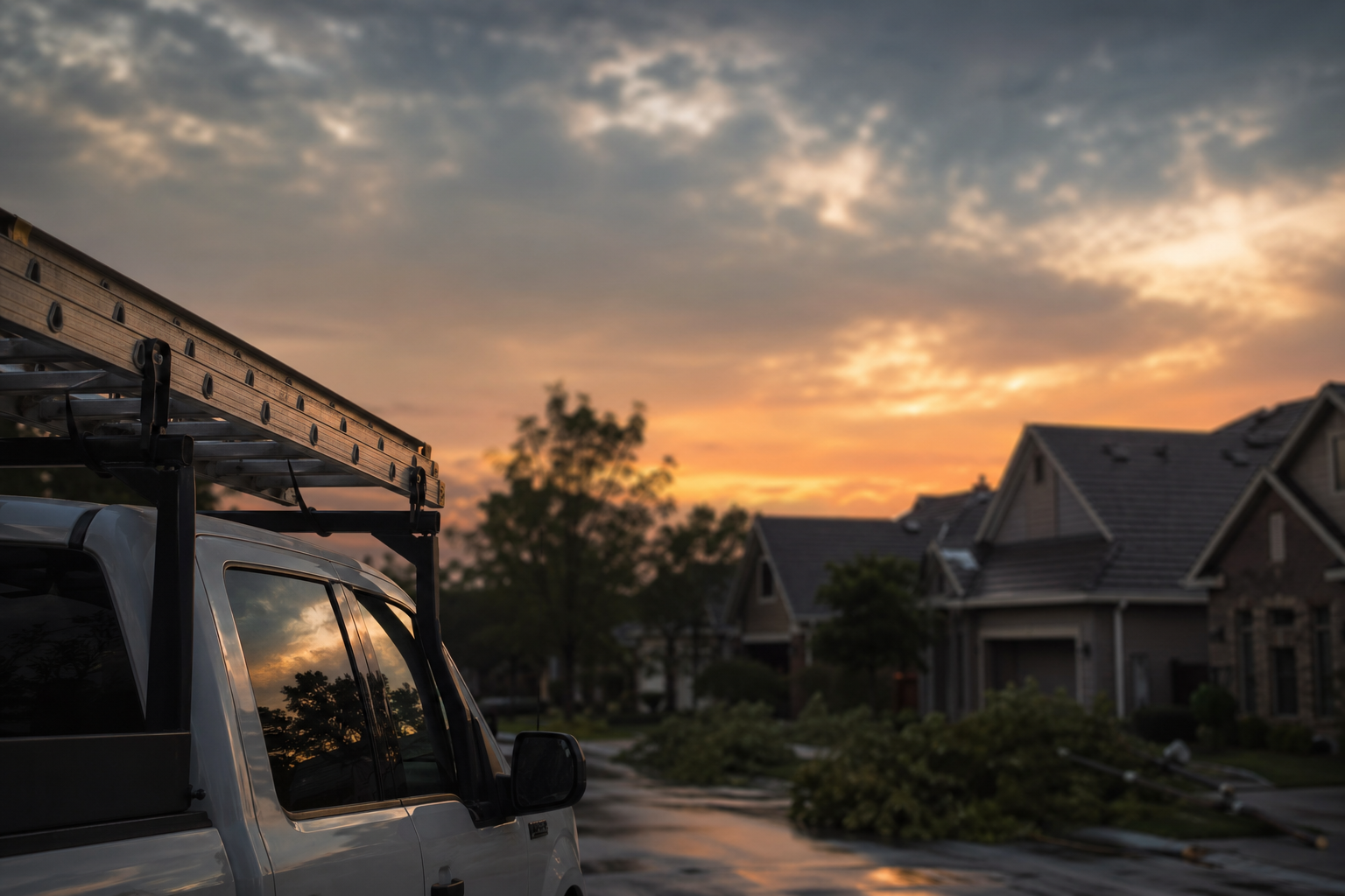 Residential roofing contractor — AI front desk for storm leak and estimate calls
